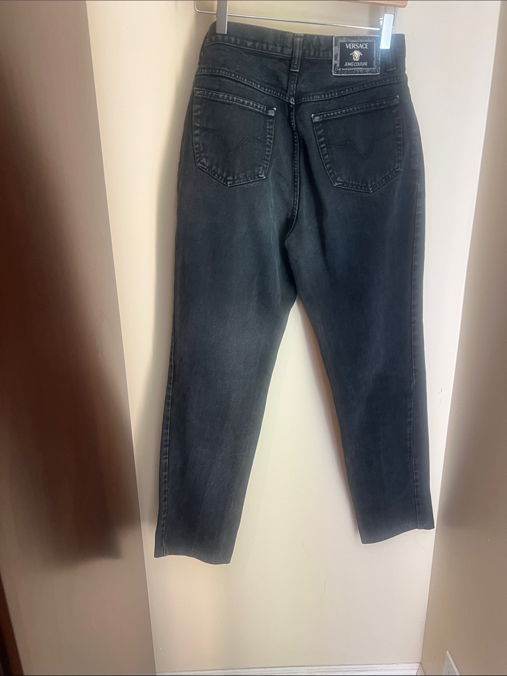 Versace Women’s Black Straight-Leg Jeans